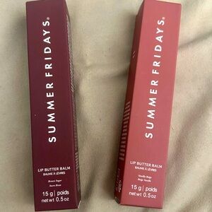 Brand New Summer Fridays Lip Butter Balm Vanilla Beige Scent Brown Sugar Bundle